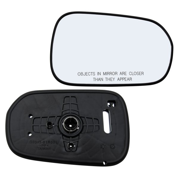 Mirror Glass Assembly Backing Plate Replacement For 1998-2002 Honda Accord Passenger Side Non-Heat